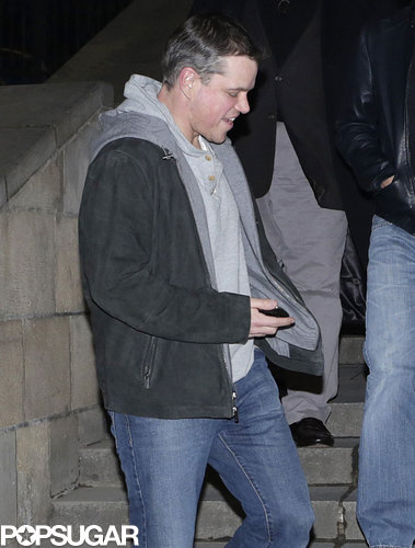 Matt Damon layered up while out in Berlin.
Matt Damon layered up while out in Berlin.