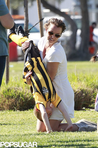 Britney Spears joked around with Jayden.
Britney Spears joked around with Jayden.