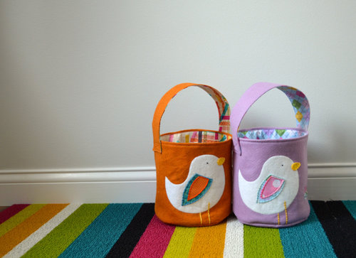 Custom Wool Felt Easter Basket Custom Wool Felt Easter Basket