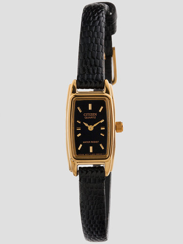 Vintage Citizen Black/Gold Ladies’ Leather Band Watch