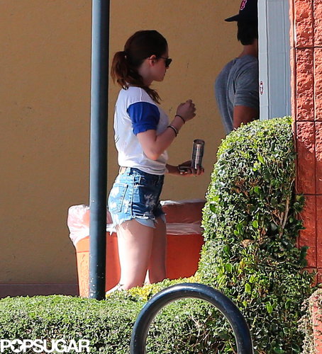 Kristen Stewart sipped on a Red Bull.
Kristen Stewart sipped on a Red Bull.