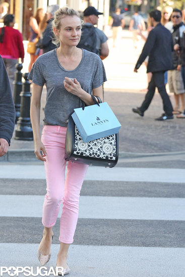 Diane Kruger carried a Lanvin bag while shopping in LA.
Diane Kruger carried a Lanvin bag while shopping in LA.