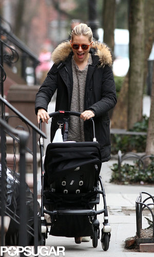 Sienna Miller smiled at baby Marlowe while they went out for a walk.
Sienna Miller smiled at baby Marlowe while they went out for a walk.