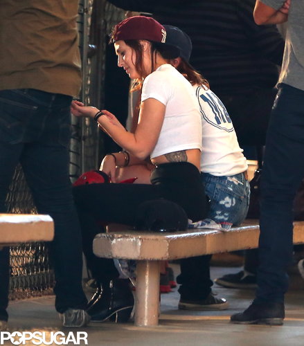 Kristen Stewart and Taylor Lautner hung out at the batting cages with friends.
Kristen Stewart and Taylor Lautner hung out at the batting cages with friends.