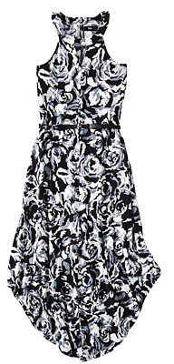 Mossimo® Women's High Low Trapeze Dress -Black/White Print