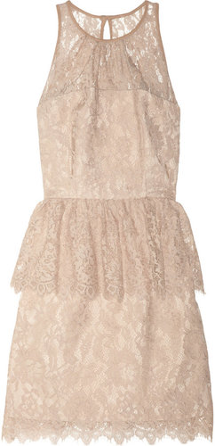 Milly Liza floral-lace peplum dress