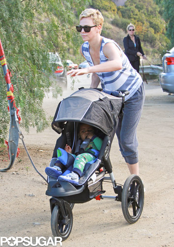 Charlize Theron Takes a Hollywood Hike With Jackson Charlize Theron Takes a Hollywood Hike With Jackson