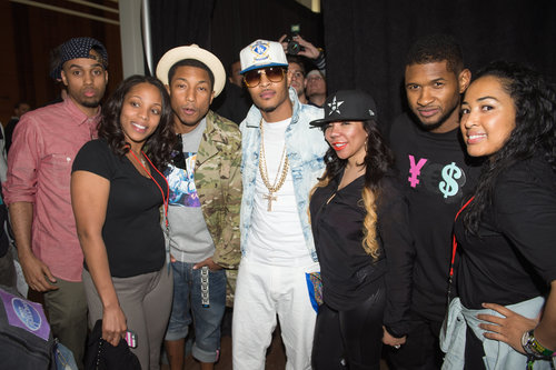 Pharrell Williams, T.I., and Usher joined friends at the BET Music Matters showcase.
Pharrell Williams, T.I., and Usher joined friends at the BET Music Matters showcase.