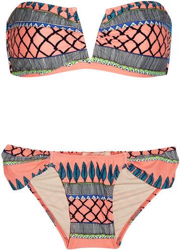 Mara Hoffman Frida printed bandeau bikini