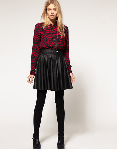 Vero Moda Coated Skater Skirt