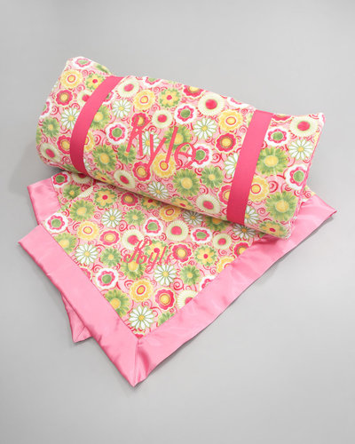 Swankie Blankie Pink Posy Nap Mat, Plain