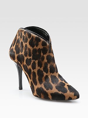 Kasadela Leopard-Print Calf Hair Ankle Boots