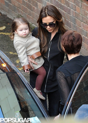 Victoria Beckham visited a London theater with Harper.
Victoria Beckham visited a London theater with Harper.
