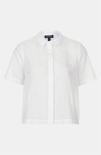 Topshop Geo Lace Shirt