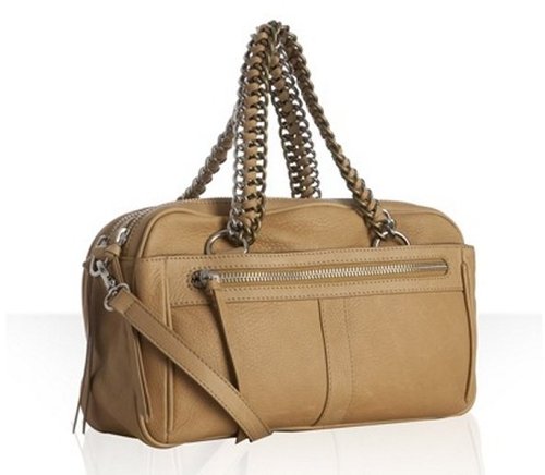 Pour la Victoire tan pebbled leather 'Hepburn' satchel