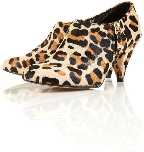 JAQUES Leopard Print Faux Ponyskin Shoe Boots