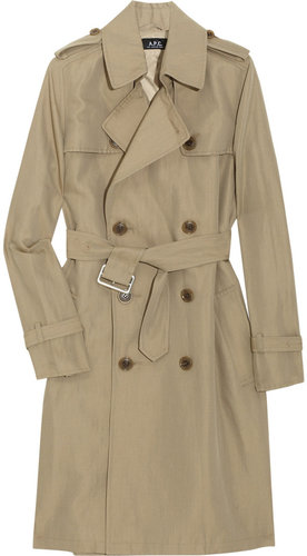 A.P.C. Double-breasted gabardine trench coat