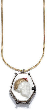 Skull Cameo Pendant Necklace