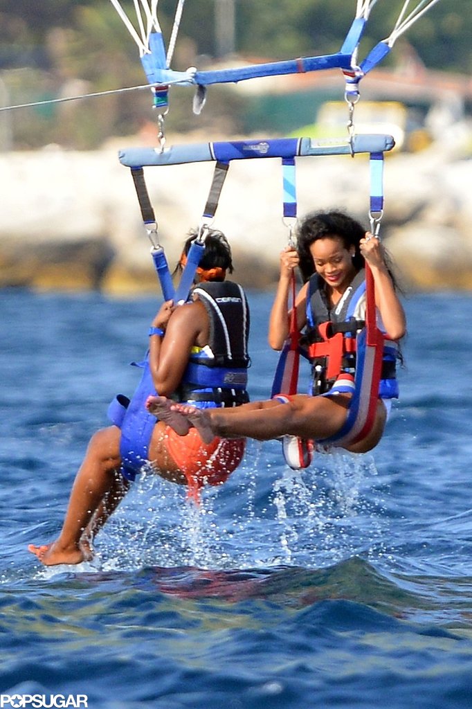 Rihanna went parasailing with friends in St.-Tropez in July 2012.
Rihanna went parasailing with friends in St.-Tropez in July 2012.