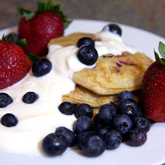 If they like: Buttermilk pancakes with syrup
Try: Wheat berry pancakes with maple cinnamon yogurt
What would breakfast be without pancakes? There's a reason why kids can't get enough of the sweet treats (emphasis on sweet), but there's also a way to curb the sugar factor. Ditch the syrup and go for whole wheat mixed pancakes that call for natural fruit and creamy maple-flavored yogurt sauce instead.
Photo: Jenny Sugar
If they like: Buttermilk pancakes with syrup
Try: Wheat berry pancakes with maple cinnamon yogurt
What would breakfast be without pancakes? There's a reason why kids can't get enough of the sweet treats (emphasis on sweet), but there's also a way to curb the sugar factor. Ditch the syrup and go for whole wheat mixed pancakes that call for natural fruit and creamy maple-flavored yogurt sauce instead.
Photo: Jenny Sugar
