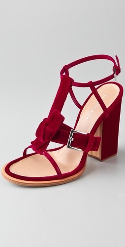 Thakoon Velvet High Heel Sandals