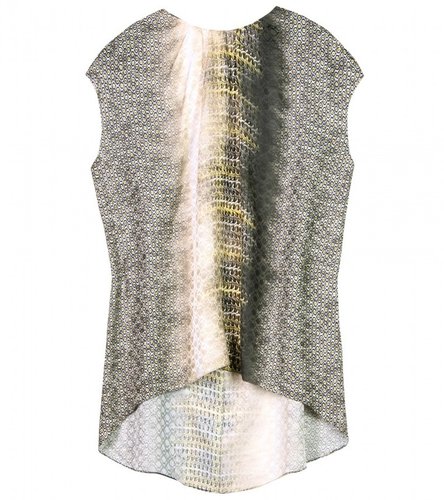 Peter Pilotto SILK NAT TOP WITH CHAIN-LINK PRINT