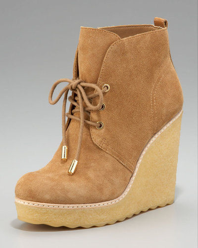 Tory Burch Denise Lace-Up Wedge Bootie