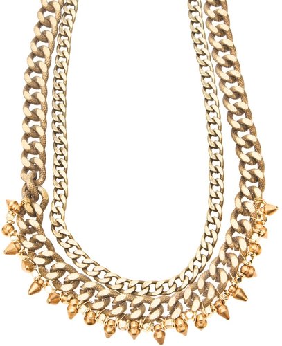 Vanessa Mooney Brass Crash Necklace