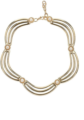 Pearl Section Collar Necklace