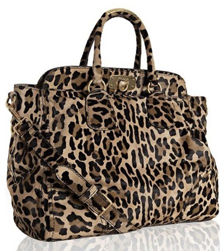 Prada sand leopard printed calf hair 'Cavallino' frame bag