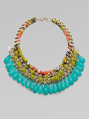 Vintage Teardrop Statement Necklace