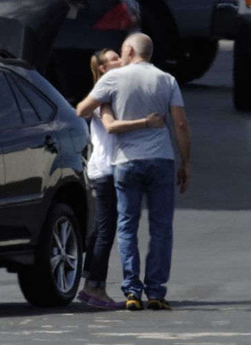 Calista Flockhart gave Harrison Ford a goodbye kiss in LA in August 2012.
Calista Flockhart gave Harrison Ford a goodbye kiss in LA in August 2012.