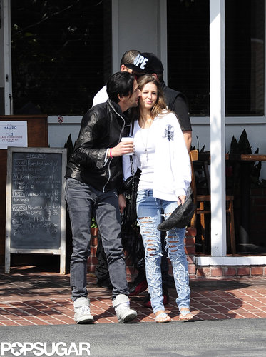 Adrien Brody planted a kiss on Lara Lieto's cheek while they were out in LA in March 2013.
Adrien Brody planted a kiss on Lara Lieto's cheek while they were out in LA in March 2013.