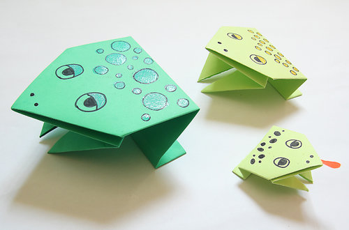 Simple Origami Jumping Frogs Simple Origami Jumping Frogs