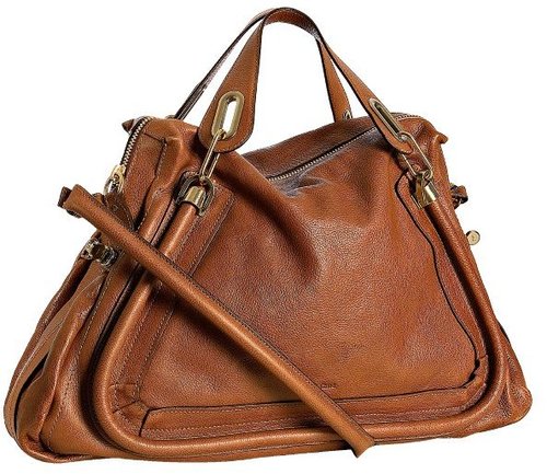 Chloe denim pebbled calfskin 'Paraty' large top handle bag