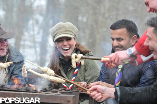 Kate Middleton visited Cub Scouts.
Kate Middleton visited Cub Scouts.