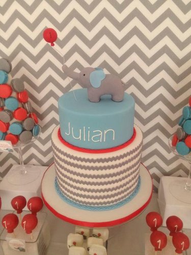 An Elephant and Balloon Cake An Elephant and Balloon Cake