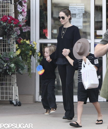 The Jolie-Pitts Mix Shopping and Sand on a Family Weekend The Jolie-Pitts Mix Shopping and Sand on a Family Weekend
