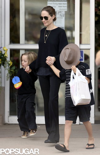The Jolie-Pitts Mix Shopping and Sand on a Family Weekend The Jolie-Pitts Mix Shopping and Sand on a Family Weekend