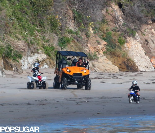 The Jolie-Pitts Mix Shopping and Sand on a Family Weekend The Jolie-Pitts Mix Shopping and Sand on a Family Weekend