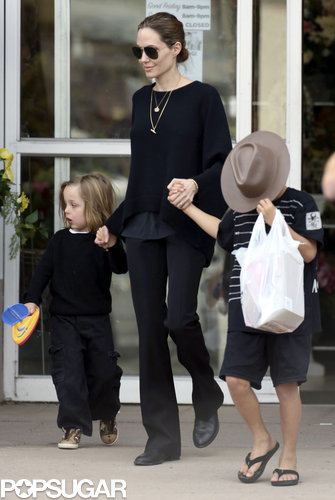 The Jolie-Pitts Mix Shopping and Sand on a Family Weekend The Jolie-Pitts Mix Shopping and Sand on a Family Weekend