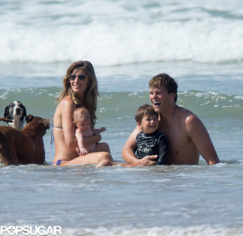 Bikini-Clad Gisele Hits the Beach With Shirtless Tom, Baby Vivian, Jack, and Ben Bikini-Clad Gisele Hits the Beach With Shirtless Tom, Baby Vivian, Jack, and Ben