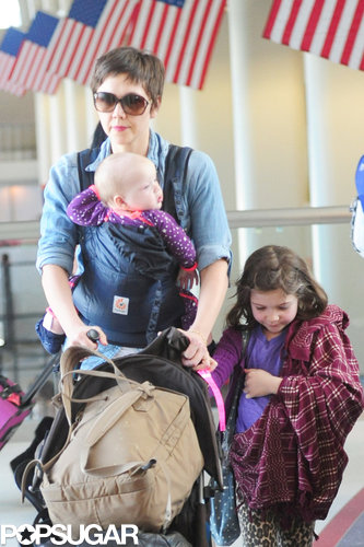 Maggie Gyllenhaal Lands in LA With Her Daughters and a New Pixie Cut Maggie Gyllenhaal Lands in LA With Her Daughters and a New Pixie Cut