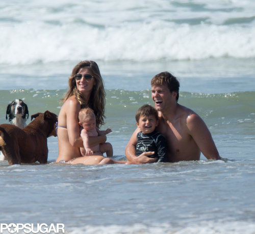 Bikini-Clad Gisele Hits the Beach With Shirtless Tom, Baby Vivian, Jack, and Ben Bikini-Clad Gisele Hits the Beach With Shirtless Tom, Baby Vivian, Jack, and Ben