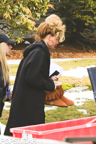 Jennifer Lawrence sported a crazy hairdo on the Boston set of her David O. Russell movie.
Jennifer Lawrence sported a crazy hairdo on the Boston set of her David O. Russell movie.