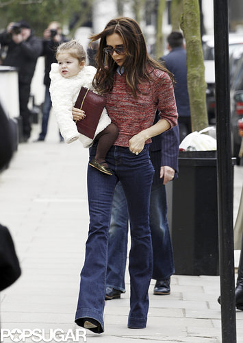 Victoria Beckham celebrated the launch of her new website during a stylish errand run with Harper in London.
Victoria Beckham celebrated the launch of her new website during a stylish errand run with Harper in London.