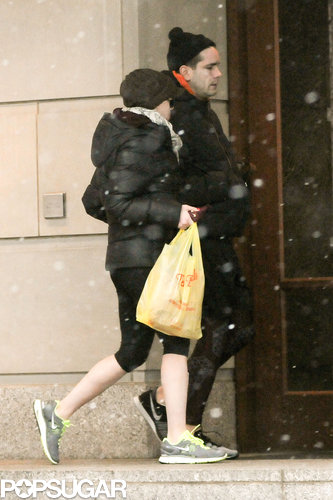 Scarlett Johansson Takes a Snowy City Stroll With Romain Scarlett Johansson Takes a Snowy City Stroll With Romain