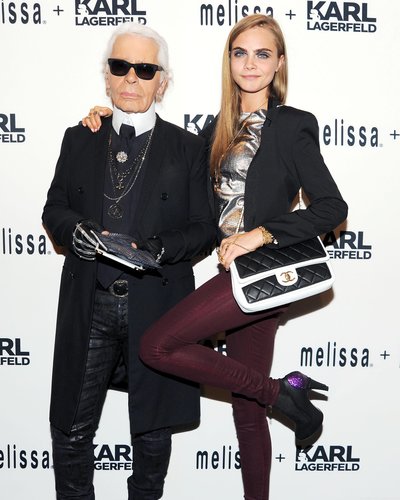 Karl Lagerfeld and Cara Delevingne Karl Lagerfeld and Cara Delevingne