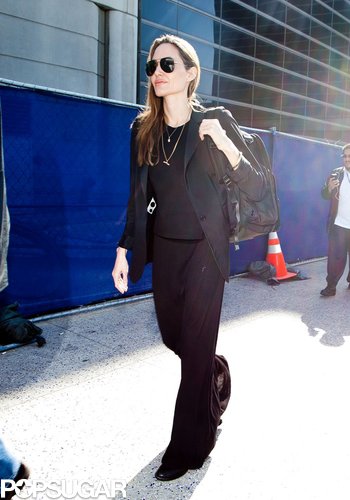 Angelina Denies Wedding Ring Rumors Upon Returning to LA Angelina Denies Wedding Ring Rumors Upon Returning to LA