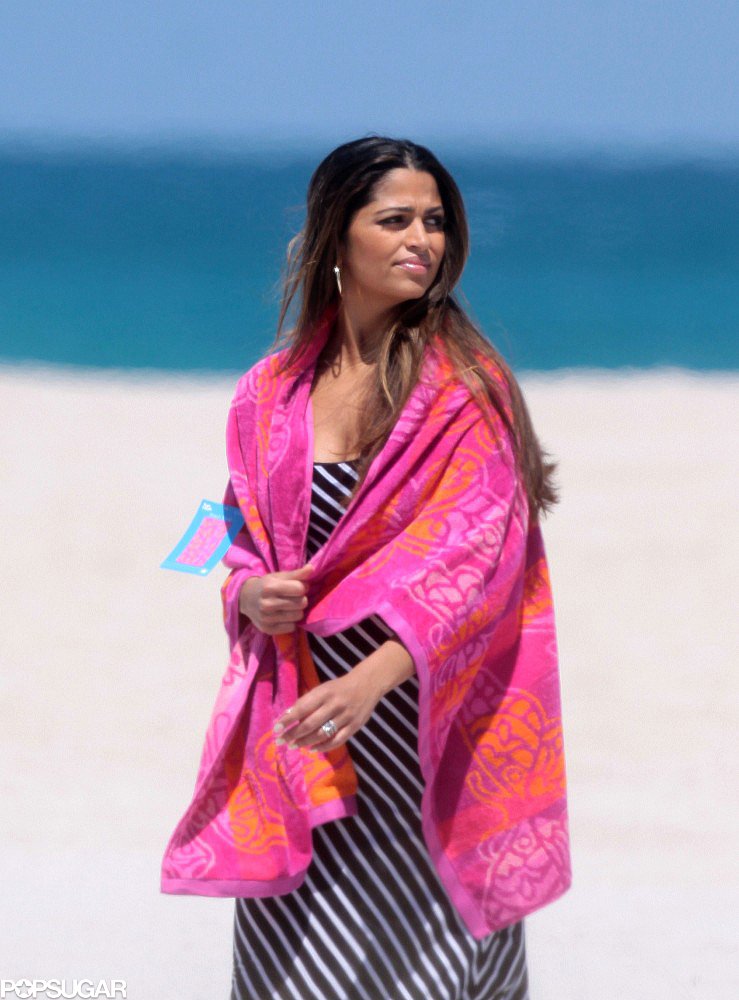 Camila Alves At Beach Photo Shoot In Miami Pictures Popsugar Celebrity